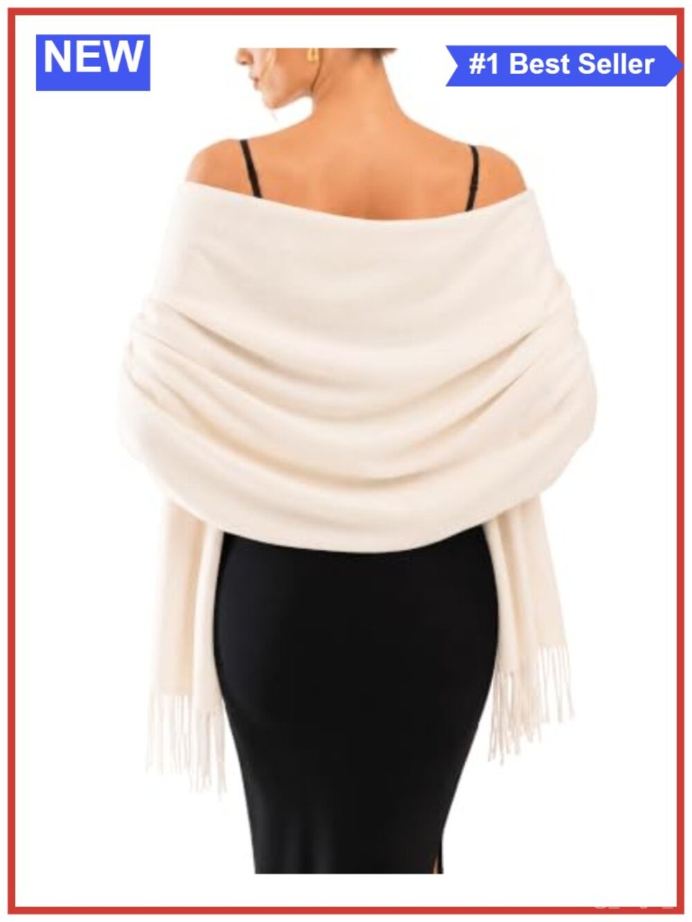 Pashmina Shawl Wrap Women Evening Dress Cover Up Tassel Scarf
